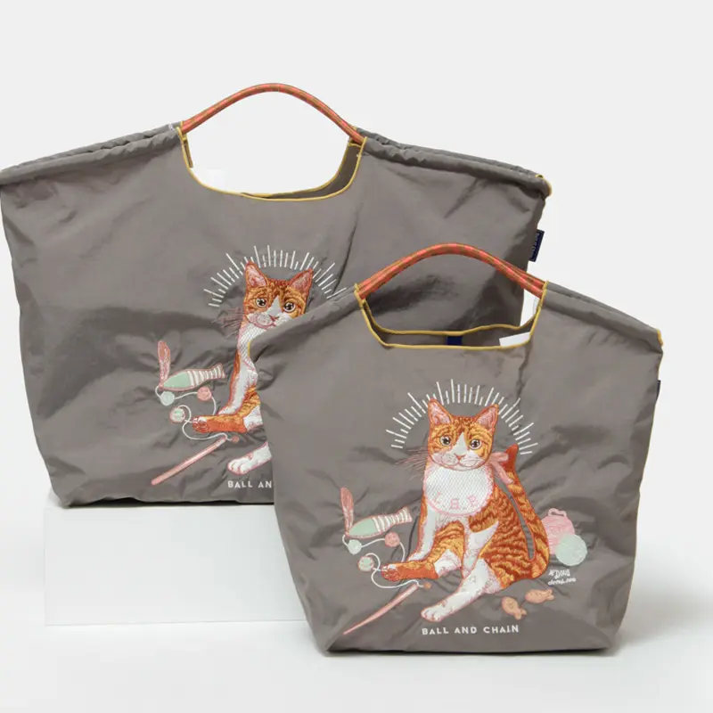 BALL＆CHAIN ボールアンドチェーン / BABY CAT (ベイビーキャット) エコバッグ (M) (L) グレー