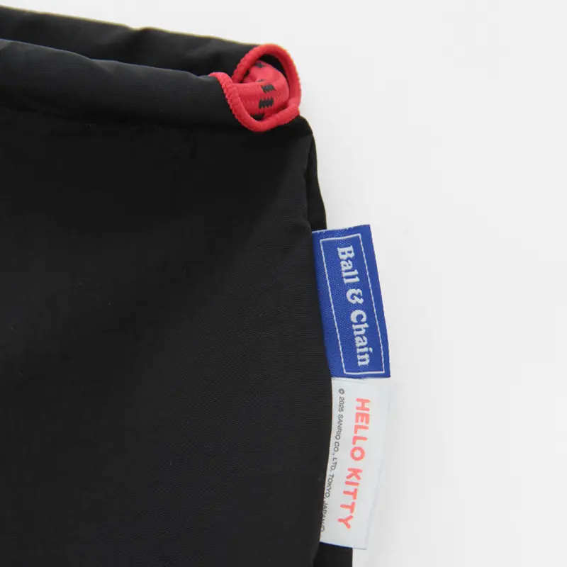 ボールアンドチェーン ハローキティモデルのエコバッグ ブラック