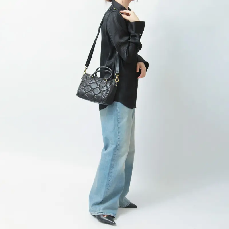 CANPOMAGGIのキルティング レザー 2way ボストンバッグ RICCIARDA