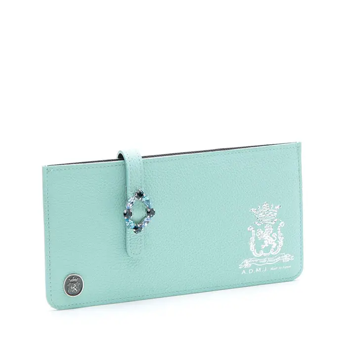 ADMJ エーディーエムジェイ モーツァルト ベルトモチーフ クリスタル付 長財布 CLOUD