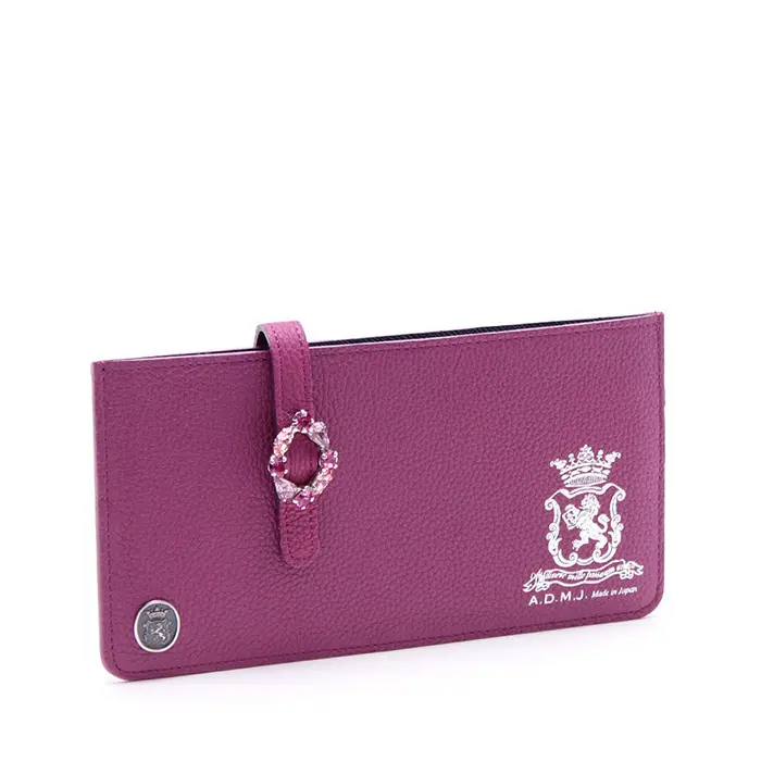 ADMJ エーディーエムジェイ モーツァルト ベルトモチーフ クリスタル付 長財布 SIENA