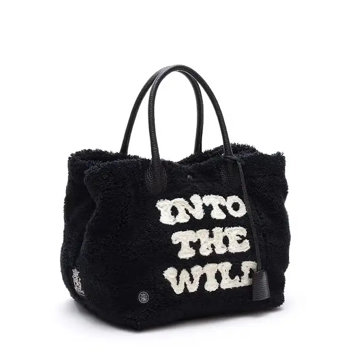 ADMJ エーディーエムジェイ OSCAR コード刺しゅう キューブ トートバッグ 25cm (M) PITCH BLACK