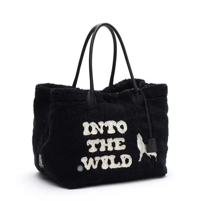 ADMJ エーディーエムジェイ OSCAR コード刺しゅう キューブ トートバッグ 34cm (L) PITCH BLACK