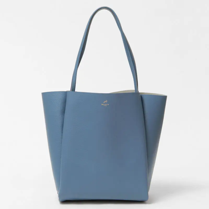 MUZICA VITA ムジカヴィータ イタリアンレザー ３部屋 トートバッグ ブルー