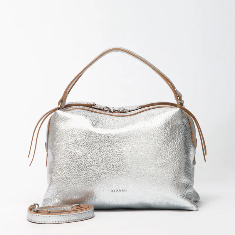 RIPANI リパーニ RONDINE レザー 2way トートバッグ (M) SILVER