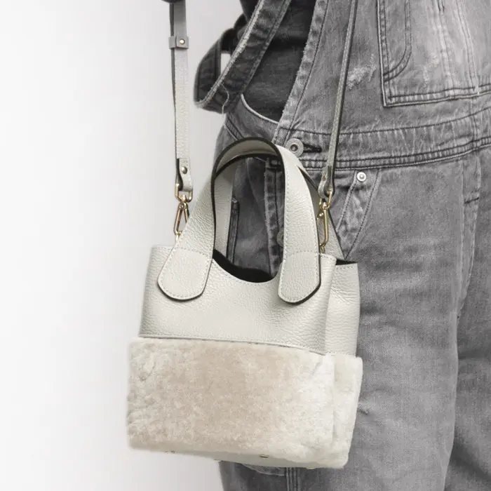 RIPANI リパーニ ANNA ムートン×レザーコンビ 2way トートバッグ
