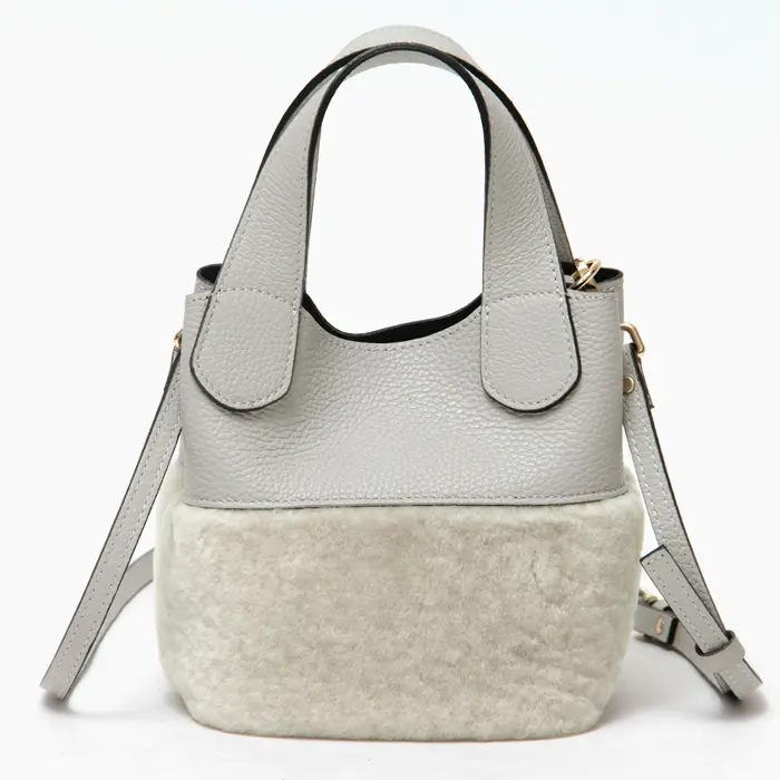 RIPANI リパーニ ANNA ムートン×レザーコンビ 2way トートバッグ PERLA