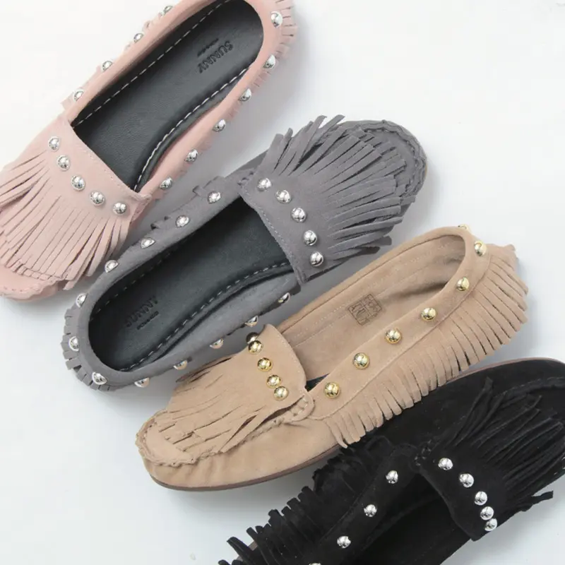 SACO スタッズ スエード モカシン