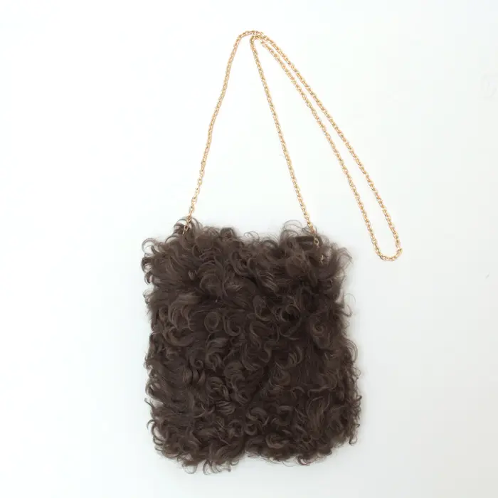 CARUS カルス ムートン ミニショルダーバッグ BROWN