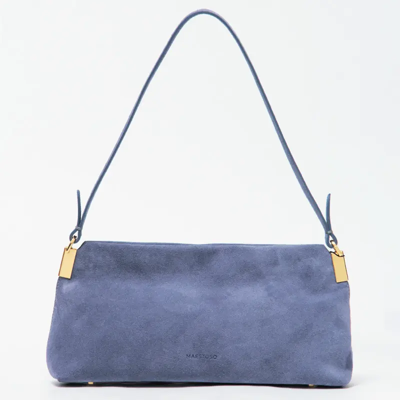 MAESTOSO マエストソ AURORA BAGUETTE スエード ショルダーバッグ MING