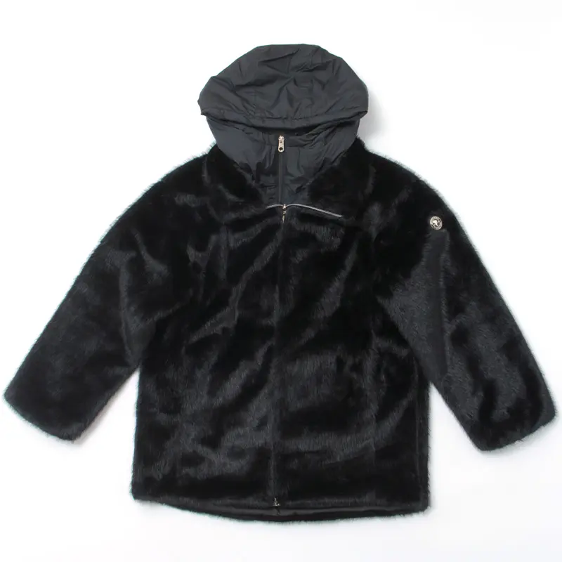 CAPE HORN ケープホーン FLACO フェイクファーコート BLACK