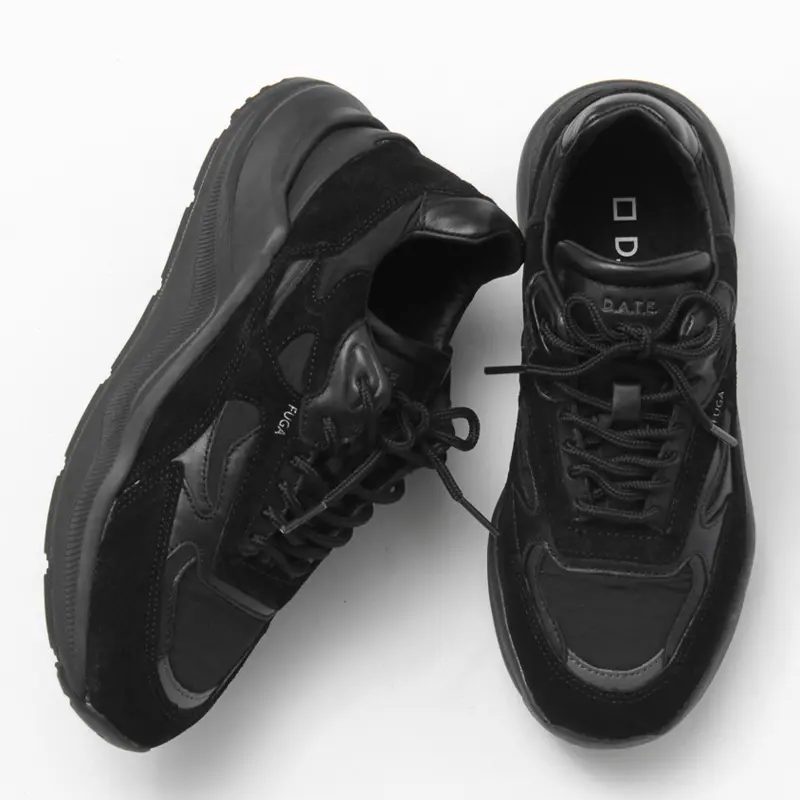 D.A.T.E. デイト FUGA SHINY  厚底 ローカットスニーカー BLACK