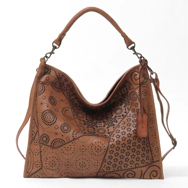 AL'X アレックス レースパンチング 2way ワンショルダーバッグ コニャック