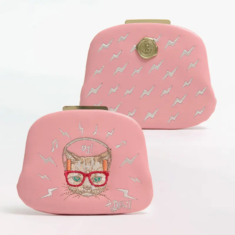 SAN HIDEAKI MIHARA サンヒデアキミハラ D[di:] コラボ がま口ミニウォレット ピンク