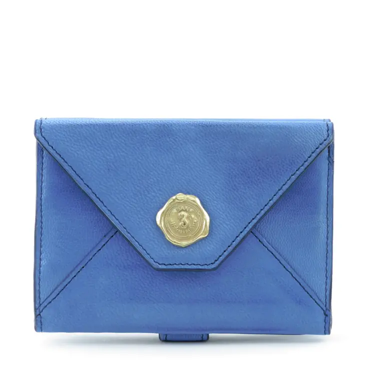 SAN HIDEAKI MIHARA サンヒデアキミハラ メール型 二つ折り財布 ブルー/06