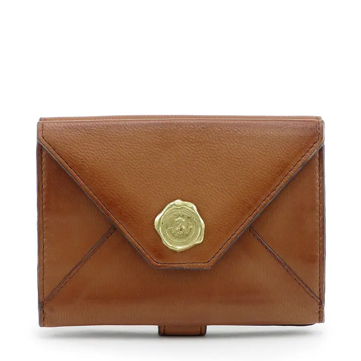 SAN HIDEAKI MIHARA サンヒデアキミハラ メール型 二つ折り 財布 ブラウン