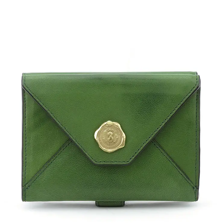 SAN HIDEAKI MIHARA サンヒデアキミハラ メール型 二つ折り 財布 グリーン