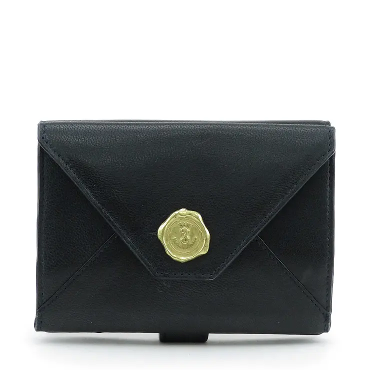 SAN HIDEAKI MIHARA サンヒデアキミハラ メール型 二つ折り 財布 ネイビー