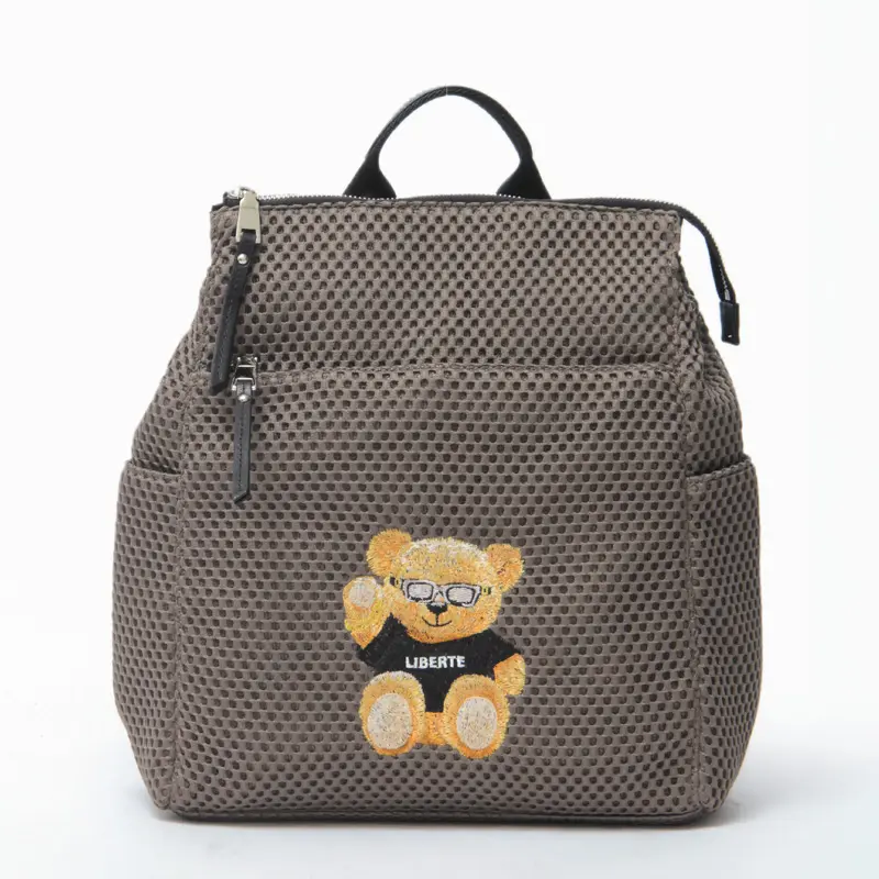 CHARUER シャルエ アニマル刺繍 メッシュ リュック