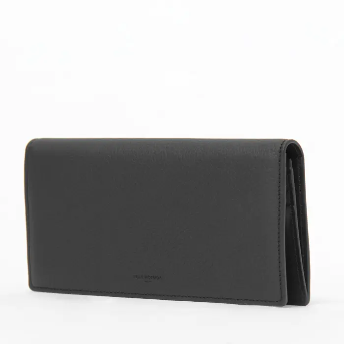 PELLE MORBIDA ペッレモルビダ BARCA 牛革(型押し) ロングウォレット ブラック