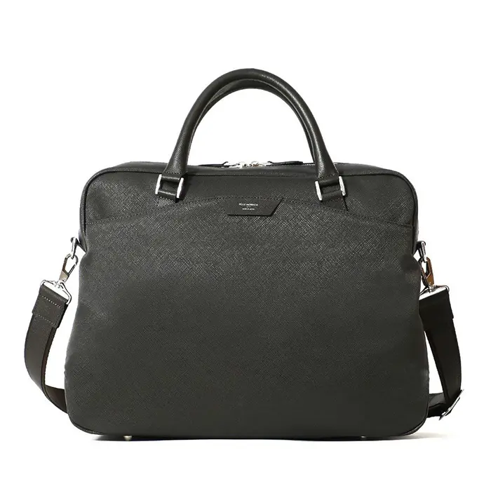 PELLE MORBIDA ペッレモルビダ Capitano リモンタナイロン ブリーフバッグ(1室タイプ) チャコールグレー