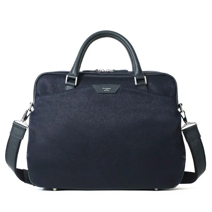 PELLE MORBIDA ペッレモルビダ Capitano リモンタナイロン ブリーフバッグ(1室タイプ) ネイビー