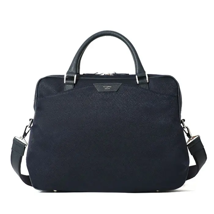 PELLE MORBIDA ペッレモルビダ Capitano リモンタナイロン ブリーフバッグ(2室タイプ) ネイビー