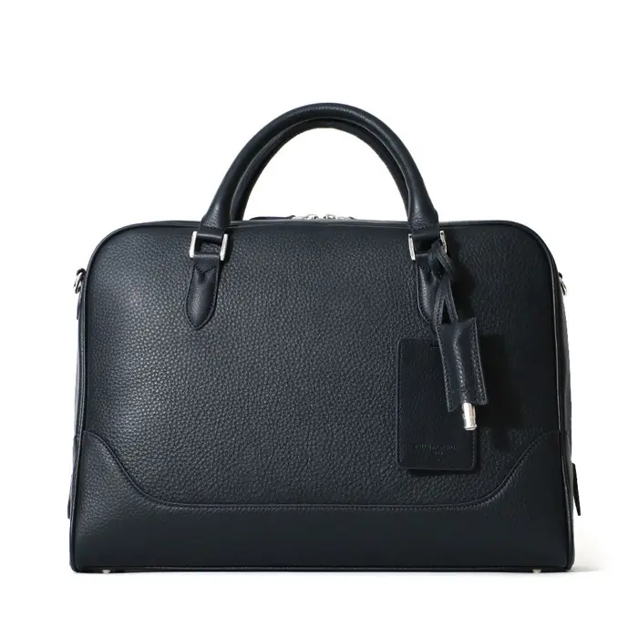 PELLE MORBIDA ペッレモルビダ Maiden Voyage シュリンクレザー ブリーフバッグ(1室タイプ) ネイビー