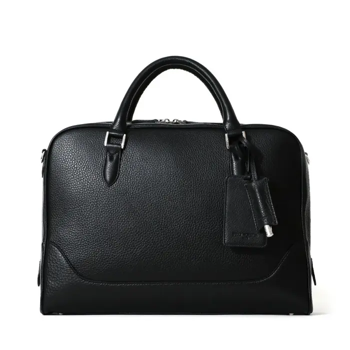 PELLE MORBIDA ペッレモルビダ Maiden Voyage シュリンクレザー ブリーフバッグ(1室タイプ) ブラック