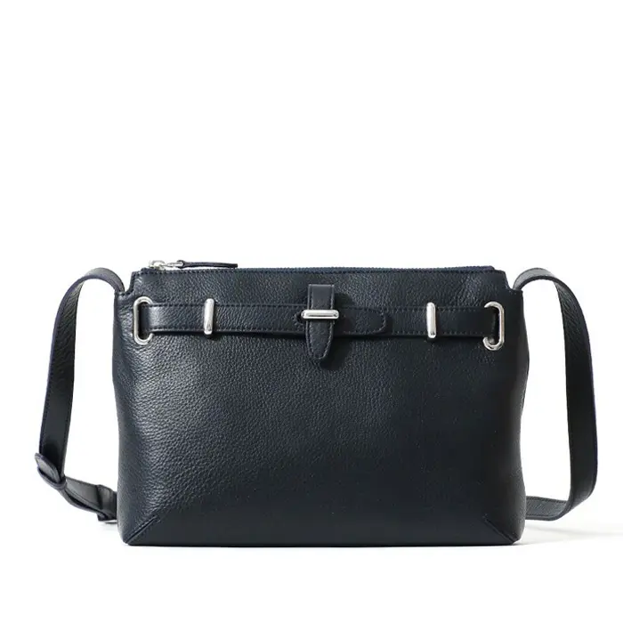 PELLE MORBIDA ペッレモルビダ Maiden Voyage シュリンクレザー サコッシュバッグ ネイビー