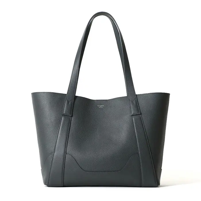 PELLE MORBIDA ペッレモルビダ Colore 撥水レザー トートバッグ チャコールグレー