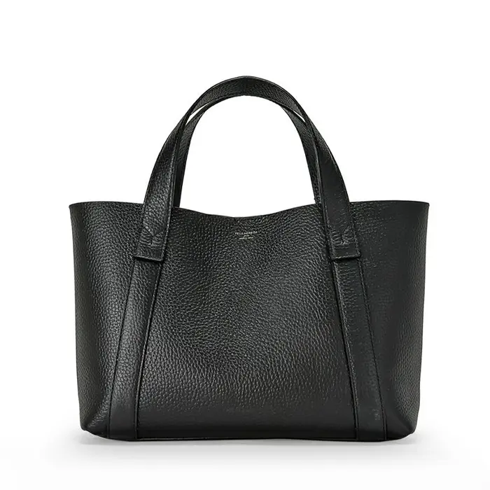PELLE MORBIDA ペッレモルビダ Tela Marina ダブルフェイス ミニトートバッグ ブラック
