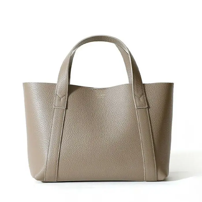 PELLE MORBIDA ペッレモルビダ Tela Marina ダブルフェイス ミニトートバッグ グレージュ