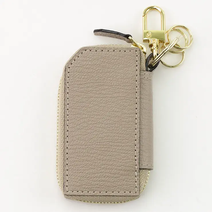 L'arcobaleno ラルコバレーノ ゴートレザー スマートキーケース BEIGE/LILLAC