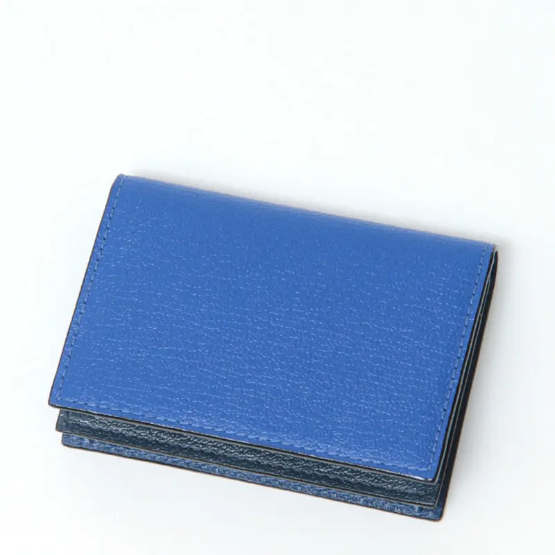 L'arcobaleno ラルコバレーノ ゴートレザー カードケース BLUE/AVIO/TURQUOISE