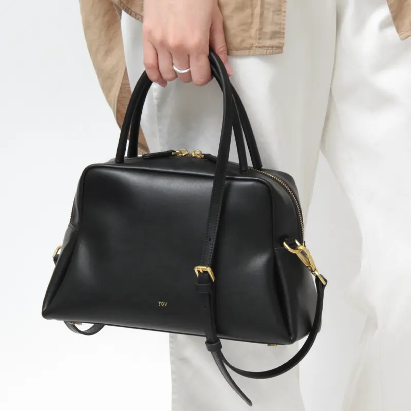 TOV トーヴ PETAL レザー 2wayボストンバッグ (M) ブラック