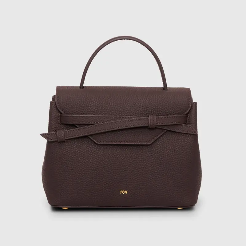 TOV トーヴ MIMI MINI レザー 2way ミニ ハンドバッグ (S) ≪6月末≫ダークブラウン