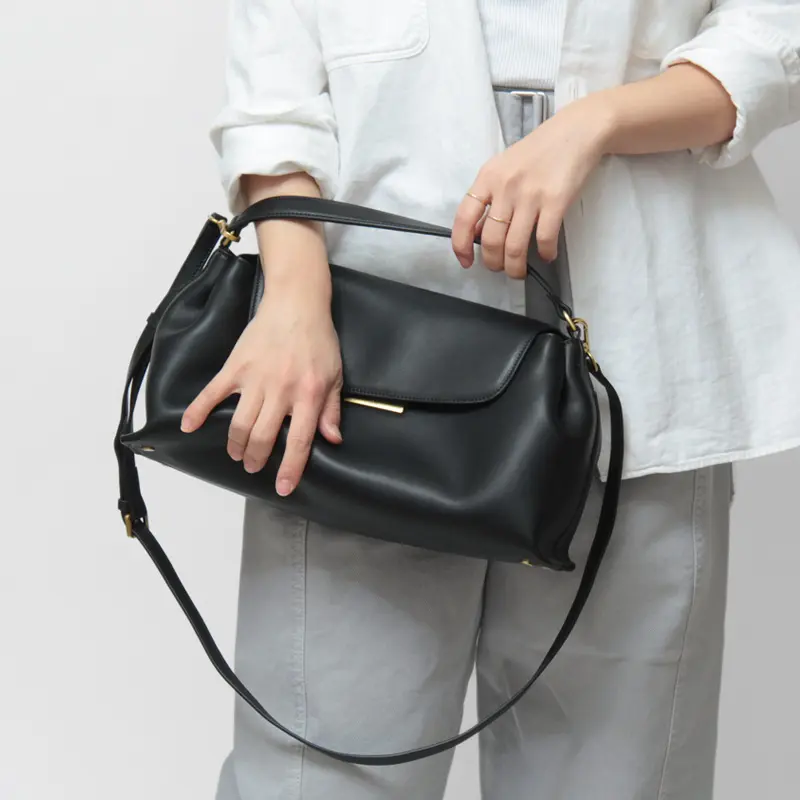 SOUFFLE レザー 2way ハンドバッグ (M)