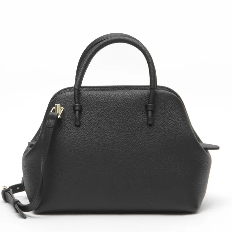 PUNTI. プンティ WALTZ シュリンクレザー 2way トートバッグ HAND BLACK
