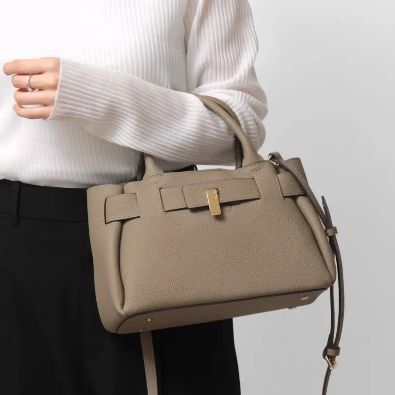 PUNTI. プンティ MIRROR-HAND ⽜シュリンクレザー 2WAYミニトート HAZEL