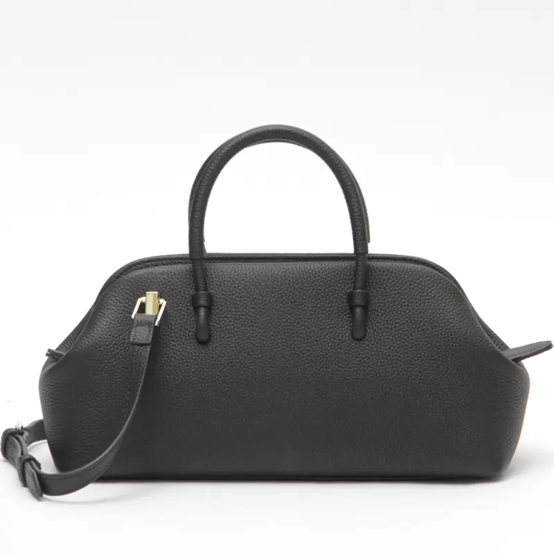 PUNTI. プンティ WALTZ シュリンクレザー 2way トートバッグ WIDE BLACK