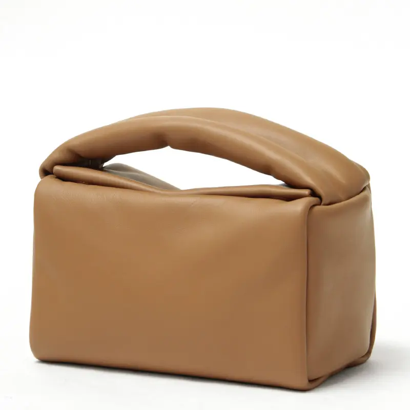 Bucket Baggage バケットバゲージ Puff Cube Medium ハンドバッグ WALNUTS