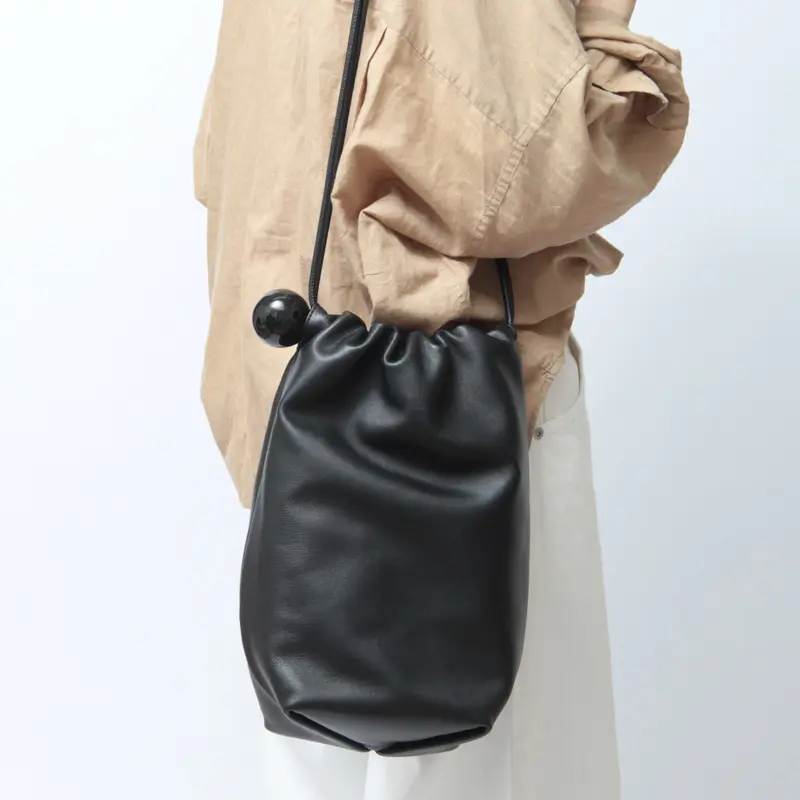 Bucket Baggage バケットバゲージ BALL CHARM SOFT LONG ショルダーバッグ BLACK