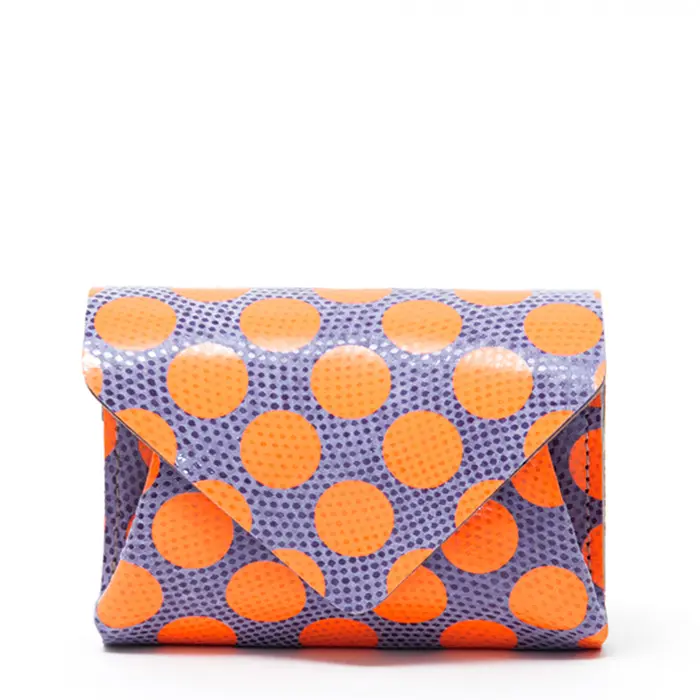 Carmine カーマイン ネオンドット 3つ折りコンパクト財布 ネオンオレンジ