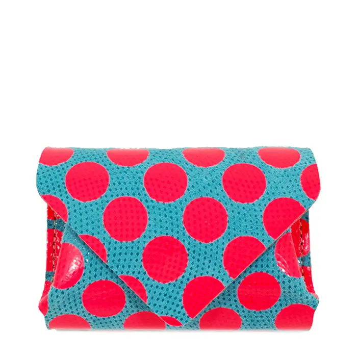 Carmine カーマイン ネオンドット 3つ折りコンパクト財布 ネオンレッド