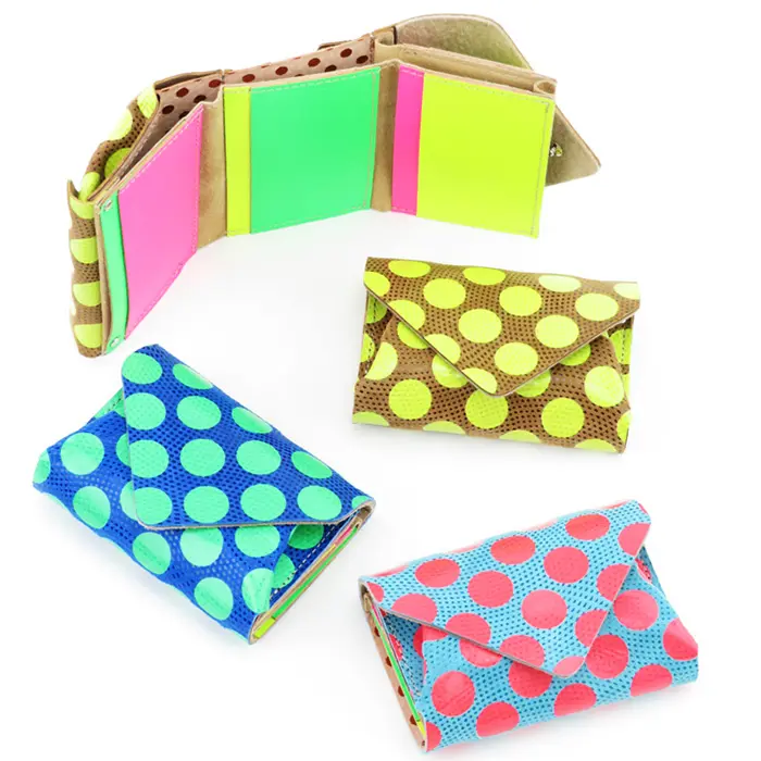 ネオンドット 3つ折りコンパクト財布