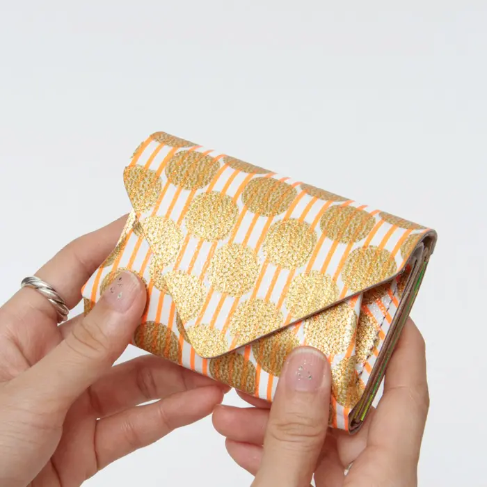 Carmine カーマイン Compact Wallet Clear Dot Kotobuki コトブキ 三つ折り財布