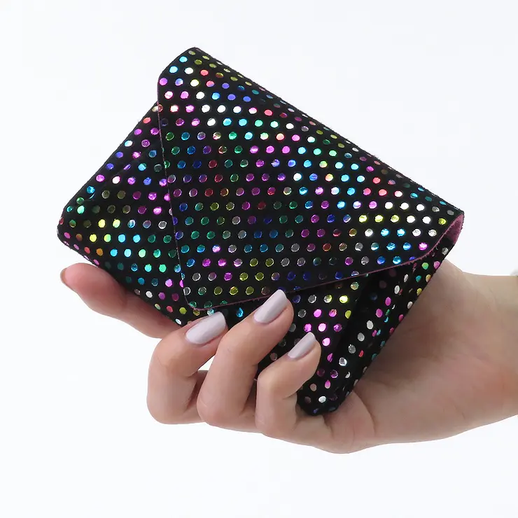 Carmine カーマイン Petit Dot メタリック ドット 折り財布