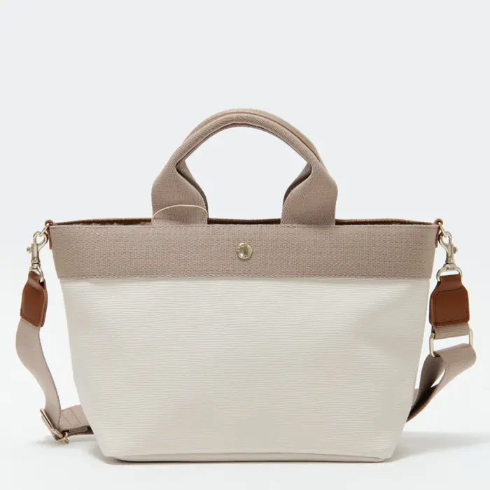 TOPKAPI トプカピ リプル ショルダー付き ミニトートバッグ (M) アイボリー