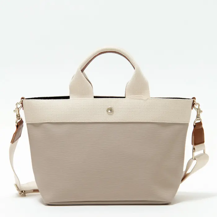 TOPKAPI トプカピ リプル ショルダー付き ミニトートバッグ (M) ペールベージュ